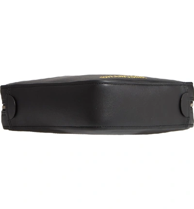 Shop Balenciaga Extra Small Triangle Leather Bag - Black In Noir/ Yellow