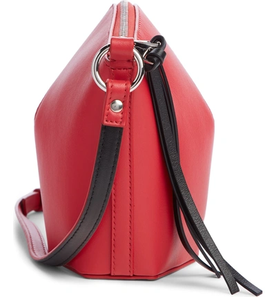 Shop Alexander Mcqueen Mini Leather Bucket Bag - Red In Lust Red/ Black