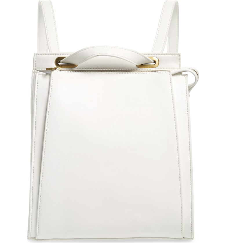 faux leather convertible backpack