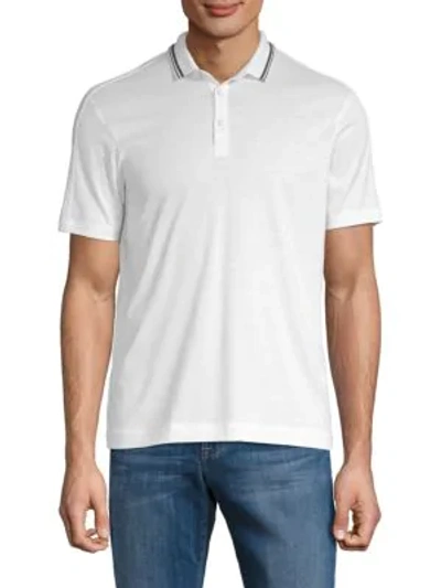 Shop Dan Ward Classic Cotton Jersey Polo In White