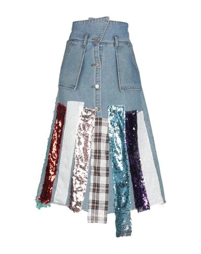 Shop Amuse Denim Skirt In Blue