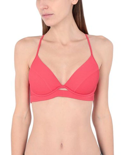 Shop Luli Fama Bikini Tops In Red