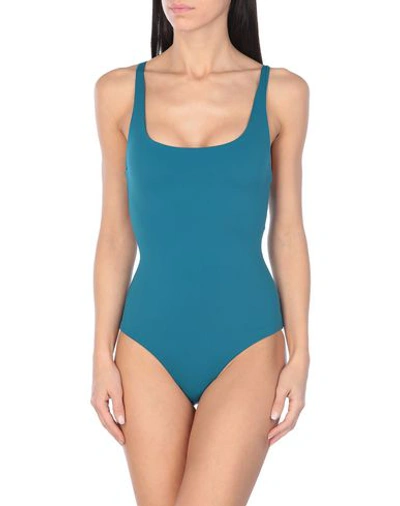 Shop Albertine One-piece Swimsuits In Deep Jade