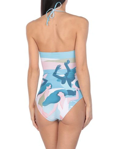 Shop Albertine One-piece Swimsuits In Sky Blue