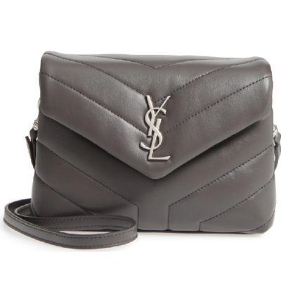 Shop Gucci Toy Loulou Calfskin Leather Crossbody Bag In Asphalt