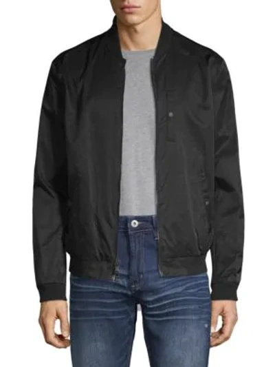Shop John Varvatos Classic Bomber Jacket In Black