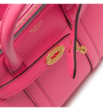 Shop Mulberry Micro Bayswater Leather Satchel - Pink In Fluro Pink