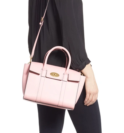 Shop Mulberry Small Bayswater Leather Satchel - Pink In Sorbet Pink