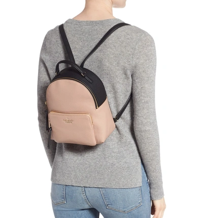 Shop Kate Spade Jackson Street - Keleigh Leather Backpack - Beige In Ginger Tea Multi