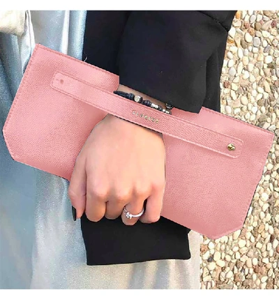 Shop Senreve Pebbled Leather Crossbody Bag In Blush