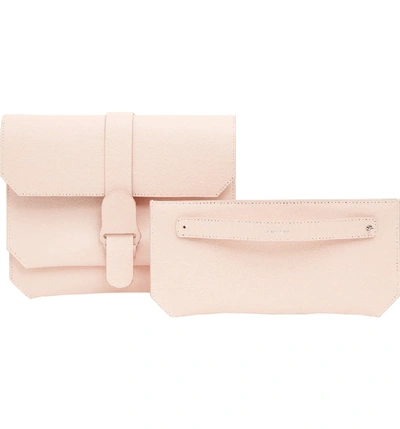 Shop Senreve Pebbled Leather Crossbody Bag In Blush