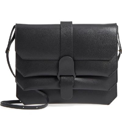 Shop Senreve Pebbled Leather Crossbody Bag In Noir