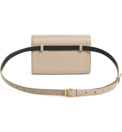 Shop Saint Laurent Kate Leather Belt Bag - Beige In Light Natural