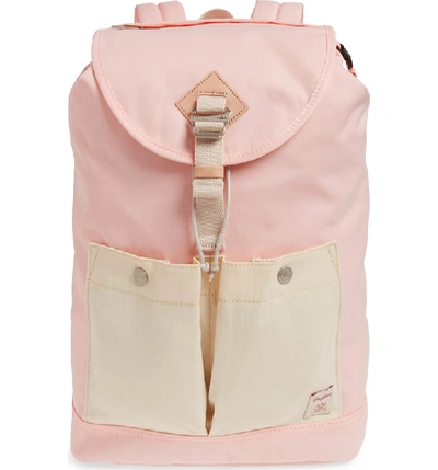 Shop Doughnut Montana Water Repellent Backpack - Pink In Sakura/ Cream