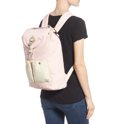 Shop Doughnut Montana Water Repellent Backpack - Pink In Sakura/ Cream