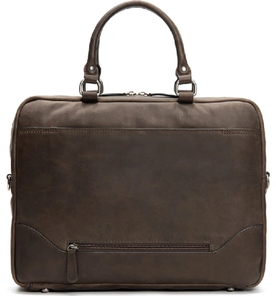 Shop Frye Logan Leather Briefcase - Grey In Slate