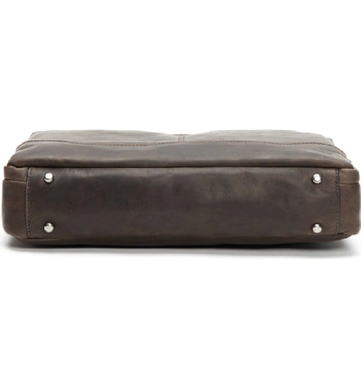 Shop Frye Logan Leather Briefcase - Grey In Slate