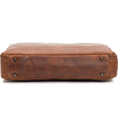 Shop Frye Logan Leather Briefcase - Brown In Cognac