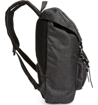 Shop Herschel Supply Co Little America - Mid Volume Backpack - Black In Black Crosshatch/ Black