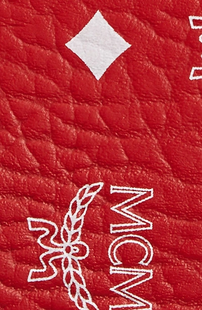 MCM Visetos Reversible Belt (white Logo/viva Red) Men's Belts for Men
