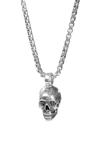 Shop Degs & Sal Skull Pendant Necklace In Silver