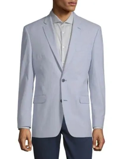 Shop Tommy Hilfiger Stripe Notch Lapel Jacket In Blue White