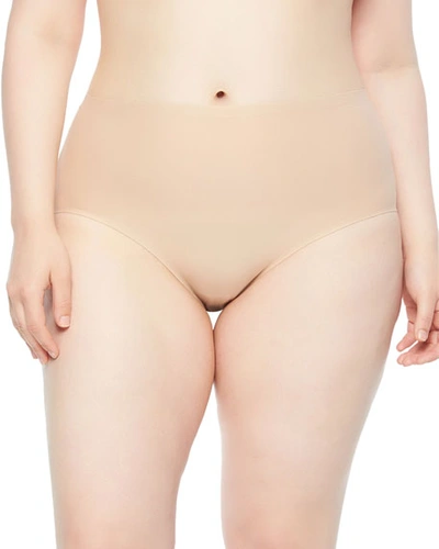 Shop Chantelle Plus Size Soft Stretch Full-coverage Briefs In Black