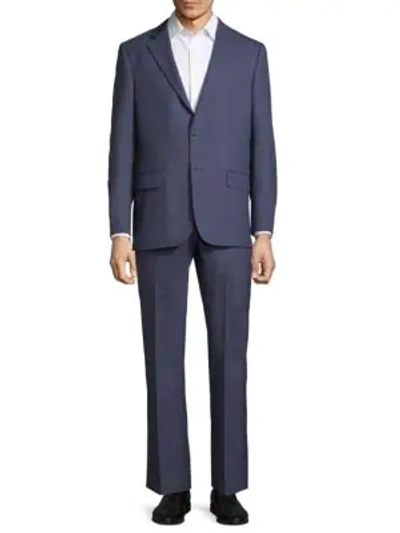 Shop Hickey Freeman Classic Fit Windowpane Wool Suit In Blue