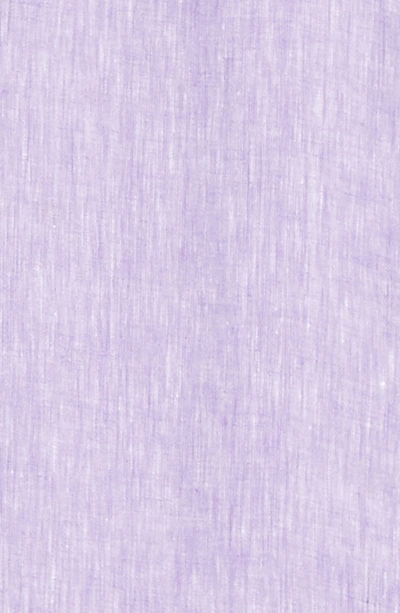 Shop Emporio Armani Slim Fit Linen Sport Shirt In Purple