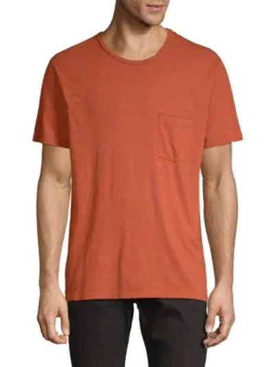 Shop 7 For All Mankind Short-sleeve Cotton Tee In Rust