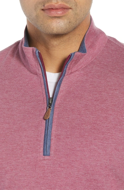 Shop Johnnie-o Sully Quarter Zip Pullover In Scarlet