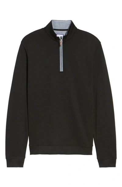 Shop Johnnie-o Sully Quarter Zip Pullover In Black