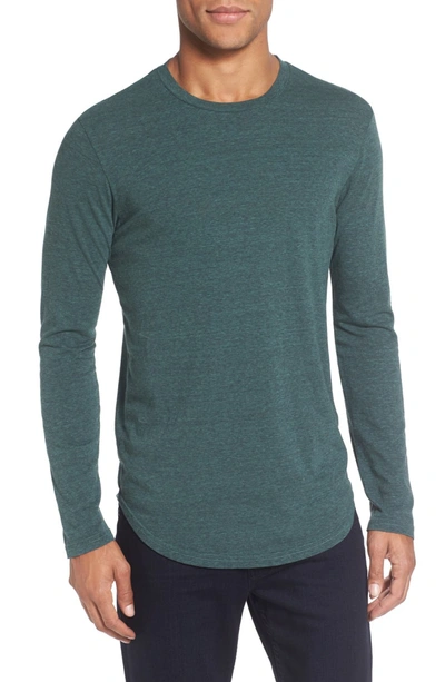 Goodlife Triblend Scallop Long Sleeve Crewneck T-shirt In Silver Pine ...