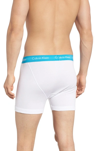 Shop Calvin Klein 3-pack Boxer Briefs In White Mistral/ Sea/ Impulsive