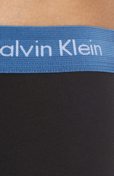 Shop Calvin Klein 3-pack Boxer Briefs In Black/ W Oriole/ Stony/ Blue