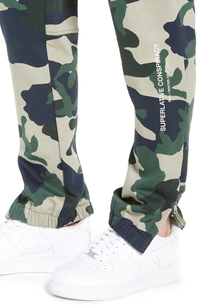 Shop Wesc Trever Slim Fit Camo Cotton Jogger Pants In Peaks Woodland