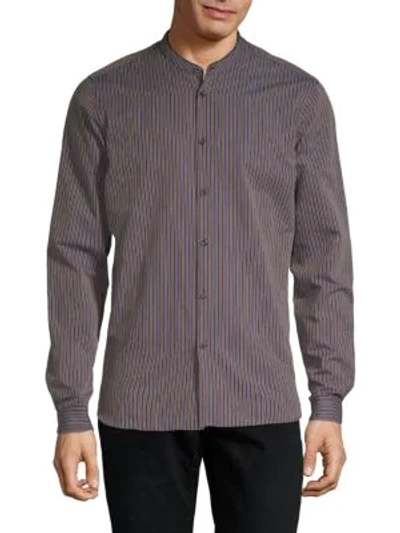 Shop The Kooples Striped Button-down Shirt In Blue