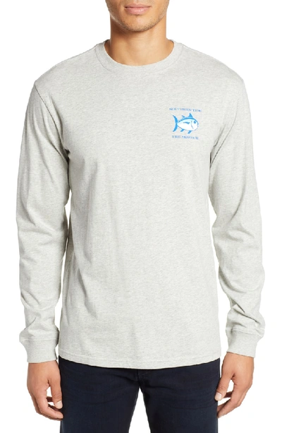 Shop Southern Tide Original Skipjack T-shirt In Light Grey