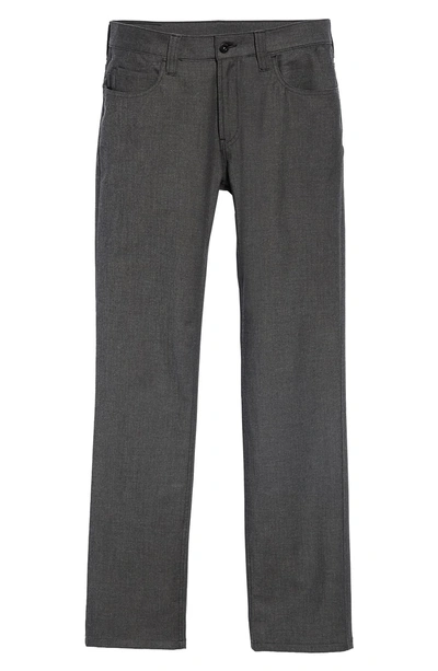 Shop Emporio Armani Flat Front Five Pocket Trousers In Blue