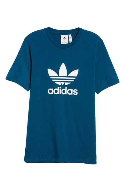 Shop Adidas Originals Trefoil Logo T-shirt In Legend Marine