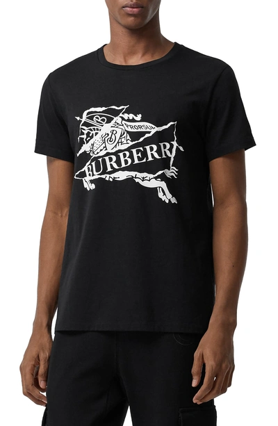 Shop Burberry Logo Graphic T-shirt In Black