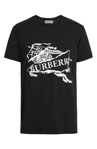 Shop Burberry Logo Graphic T-shirt In Black
