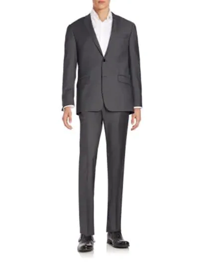 Shop John Varvatos Regular-fit Wool Suit In Grey