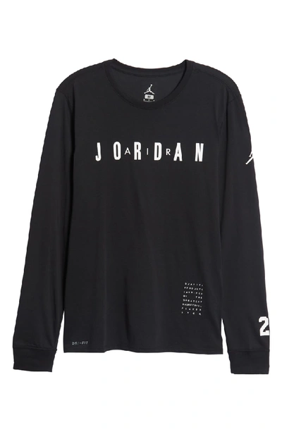 Nike Men's Air Jordan Basketball Long-sleeve T-shirt, Black | ModeSens