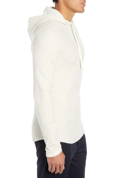 Shop Vince Double Knit Hoodie In Sail/ H White