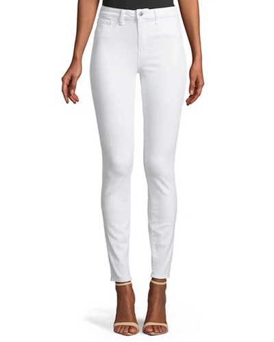 Shop L Agence Marguerite High-rise Skinny Jeans In Blanc