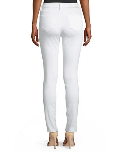 Shop L Agence Marguerite High-rise Skinny Jeans In Blanc
