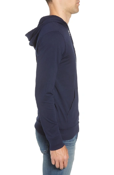 Shop Lacoste Pullover Hoodie In Navy Blue
