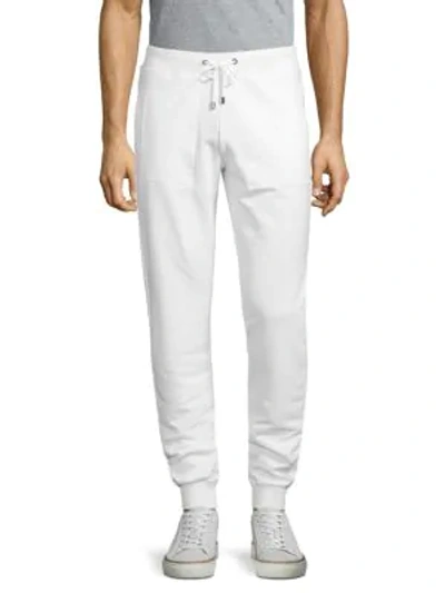 Shop Versace Classic Cotton Sweatpants In Bianco