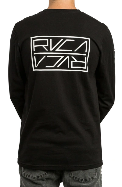 Shop Rvca Reflector Long Sleeve Pocket T-shirt In Black